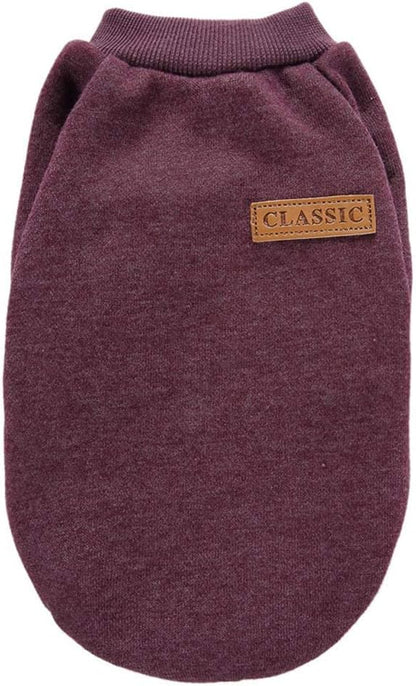 Jecikelon Dog Clothes Dogs Sweater Soft Puppies Clothing Winter Puppy Sweaters Warm Outfit for Dogs Small XXS XS Cat Apparel (Medium, Brown)