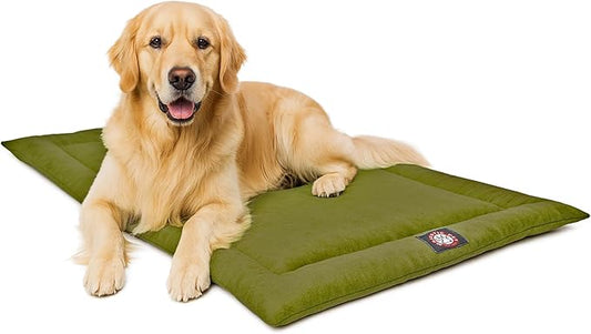 Majestic Pet Orthopedic Memory Foam Dog Crate Mat - Plush Pet Bed Pad for Crates & Kennels | USA Crafted | 42"x26" Villa Fern
