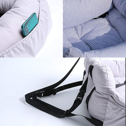 Aidou Dog Booster Seat for Small to Large Dogs & Cats, Travel Car Seat with Storage & Home Use (Midium Blue)