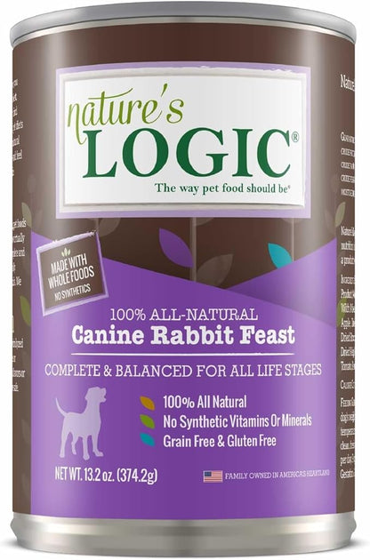 Natures Logic NL00180 Grain-Free Rabbit Feast Wet Dog Food, One Size