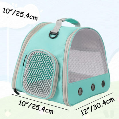 Breathable Guinea Pig Carrier Backpack with Nylon Mesh Window Portable Carrier for Guinea Pig, Bunny Bearded Dragon Bird Chinchilla Ferret Travel Outdoor
