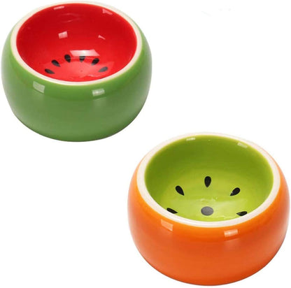 Hamiledyi 2PCS Hamster Bowl,Ceramic Food Water Feeding Dish for Guinea Pigs Gerbil Mouse Rat Chinchilla Hedgehog Sugar Glider