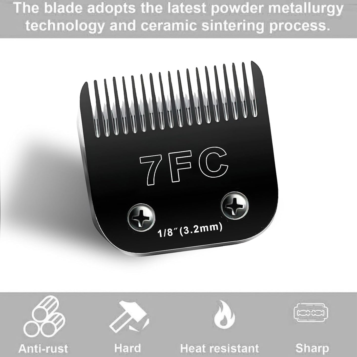 6pcs Dog Grooming Replacement Blades Compatible with Andis/Oster A5/Wahl KM-10 Series Dog Clippers,Detachable Clipper Replacement Blade,Black (6PCS Black-#10+30+3FC+4FC+5FC+7FC)