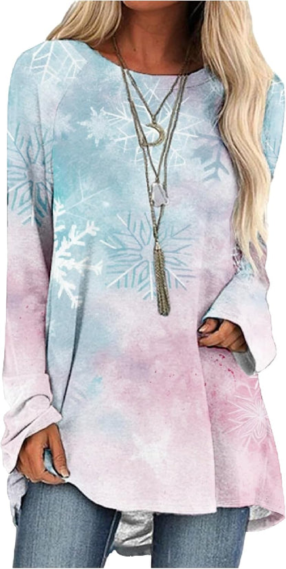 MARSVOVO Women Novelty Graphic Plus Size Sweater Crewneck Long Sleeve Cute Printed Loose Fit Casual Fall Sweaters Top