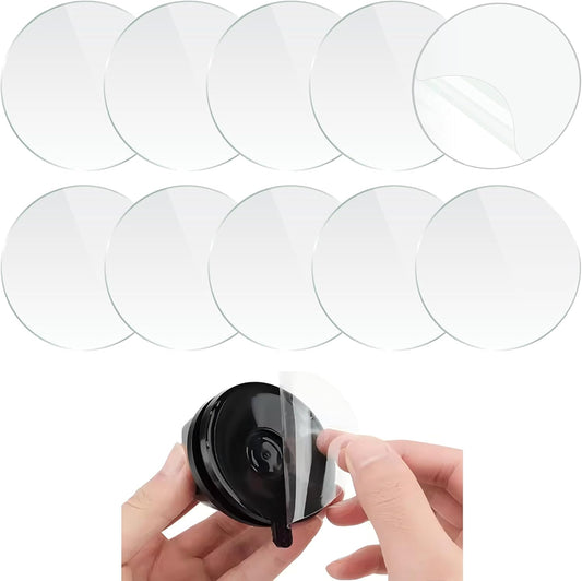 Double Sided 3m Adhesive Sticky Pads - 7 cm - 10 Pack - Strong Adhesive for Suction Cup Cat Toys - Compatible with Interactive Bird Simulation Toys - Suction Cup Sticky Pad Replacement