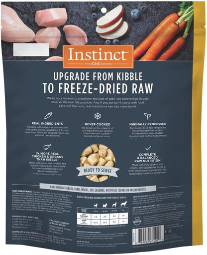 Instinct Freeze Dried Raw Meals, Natural Dry Dog Food, Grain Free - Cage Free Chicken, 25 oz. Bag