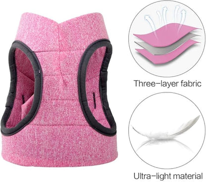 HEYWEAN Cat Harness and Leash - Ultra Light Escape Proof Kitten Collar Cat Walking Jacket with Running Cushioning Soft and Comfortable Suitable for Puppies Rabbits