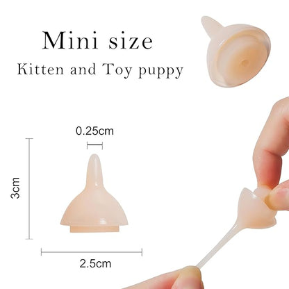 Silicone Feeding Nipples and Syringes for Newborn Kittens, Puppies, Small Animals, Rabbits Dongdong pet