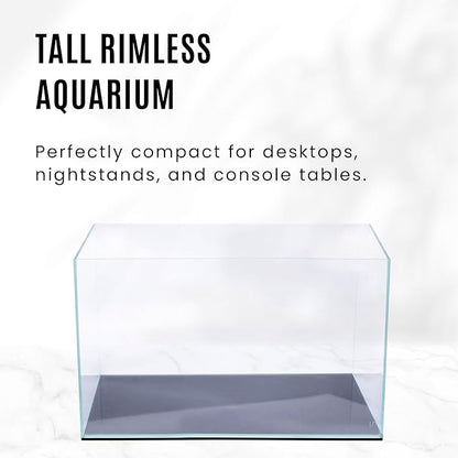 UNS Ultra Clear Rimless Tank - 25.6GAL | 97.2L - 23.62x14.17x17.71 | 60x36x45 CM, 6mm Glass Thickness, Leveling Mat Included - Low Iron, High Clarity Fish Tank w/ 45° Mitered Edge - [60T]