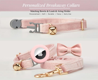 Personalized Breakaway Cat Collar with Safety Buckle - Customizable Name and Phone Number
