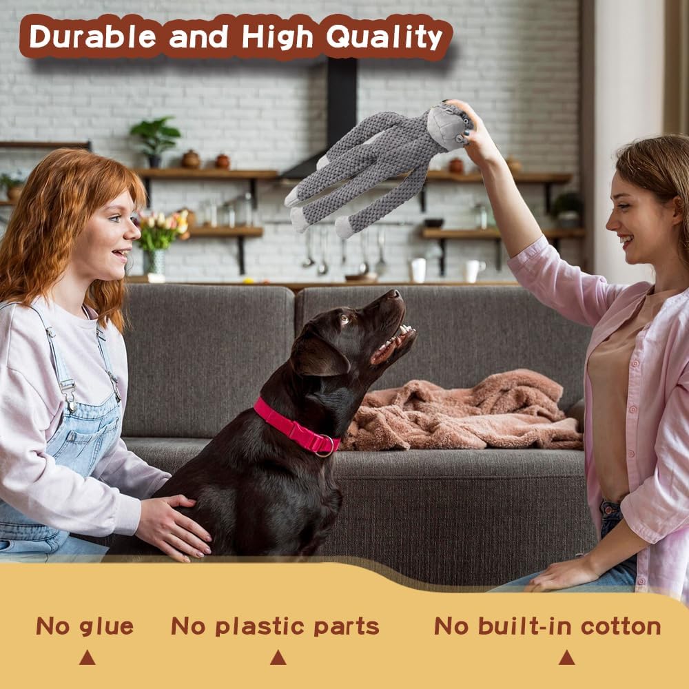 Act boldly 5 Pack Dog Squeak Toys, Durable Plush Chew Toys for Small, Medium & Large Dogs for Teething & Interactive Play