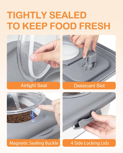 25-28 Lbs Dog Food Storage Container with Handle, Collapsible Dog Food Container with Airtight Lids, Wheels, Large Pet food storage Container for Dog Cat,Dog Food Scoop,Small Container