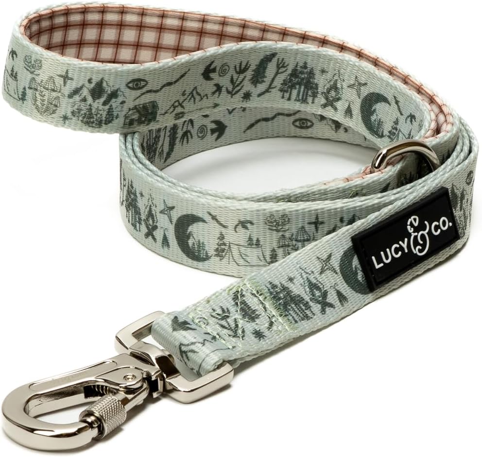 Lucy & Co. 5 Foot Designer Dog Leash for Small, Medium or Big Dogs or Puppies Puppy – Pet Accessories & Supplies- Small-Green Outdoor Plaid