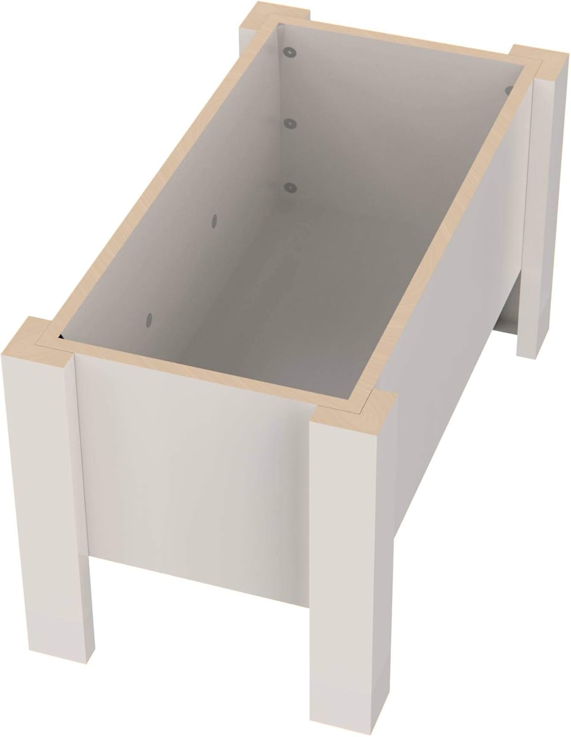 GrooveThis Woodshop - Personalized Elevated Dog Bowl Stand for Large, Medium, Small, X-Small Dogs - Stainless Steel Food and Water Bowls - Raised Dog Dish with Internal Storage (Large, Flag Design)