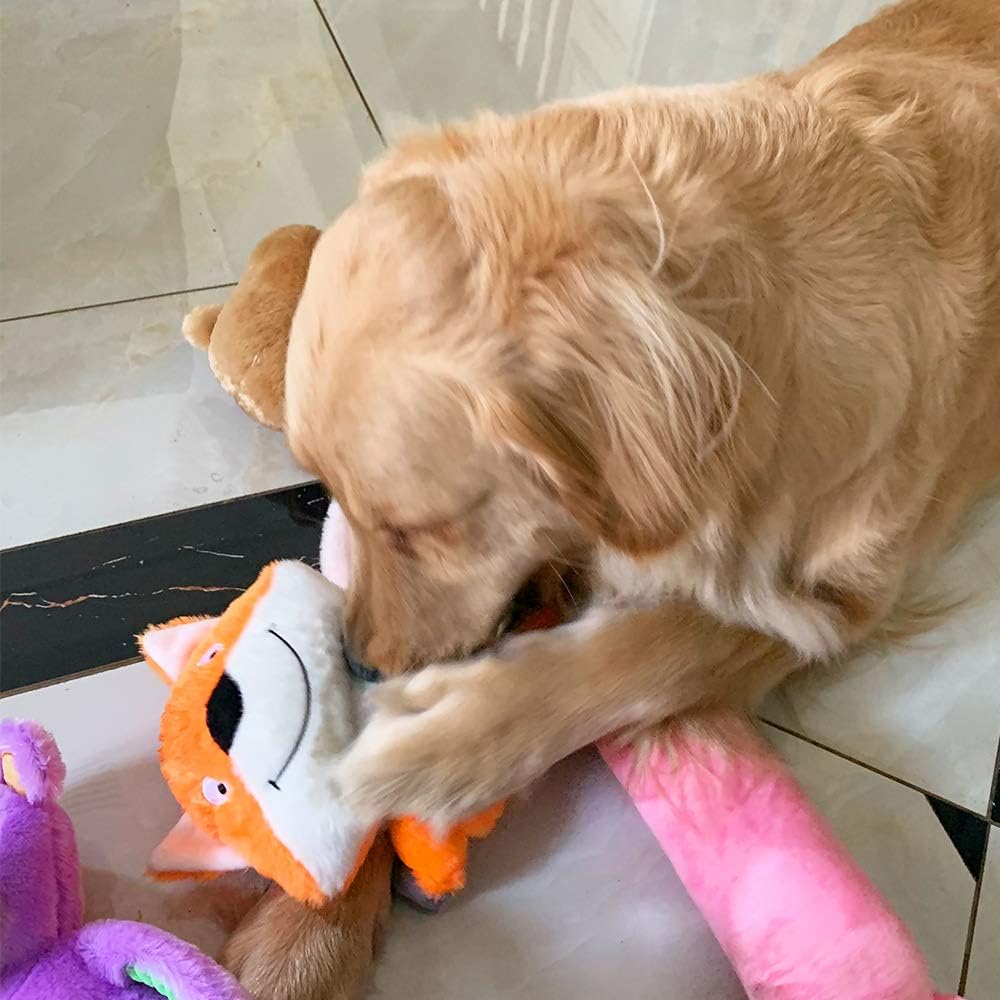 Jalousie Multipack Dog Squeaky Toys Strong Almost Indestructible, with Added Liner for Longer Play Dog Chew Toys (3 Pack - XLarge)