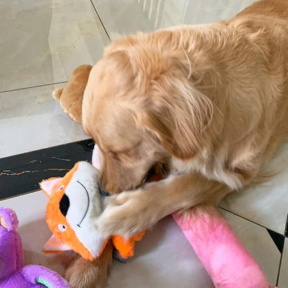 Jalousie Extra-Large Dog Squeaky Toy Interactive Rope Plush Toy for Small Medium Large Breeds Durable Dog Chew Toy (Otter)