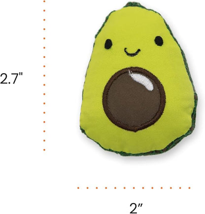 Catstages Lil' Avocato Cat Toy, Interactive Plush Avocado with Catnip, Kicker & Chew Toy for Indoor Cats, Encourages Active Play, Mental Stimulation, Dental Health, and Solo Fun, Green
