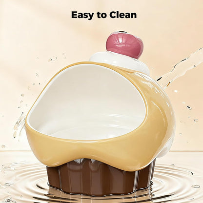 Mini&moe Hamster Food Bowl - Ceramic Guinea Pig Bowl Chew-Proof Anti-Turning Small Animal Food Dish for Dwarf Hamster, Gerbil, Rat