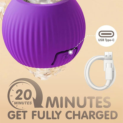 Rocfish Durable Interactive Cat Toys for Indoor Cats, Smart Automatic Cat Chase Ball Toy, Upgraded Speedy Tail Kitten Toy for Bored Indoor Adult Pets (Purple)