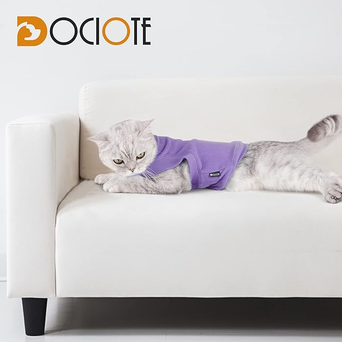 Soft Fleece Dog Sweatshirt - Warm Dog Sweaters for Small Medium Dogs Cats Cold Weather - Cat Sweater Pullover Stretchy Hoodie Easy On - Comfortable Dog Winter Clothes Pet Sweaters Vest for Doggie