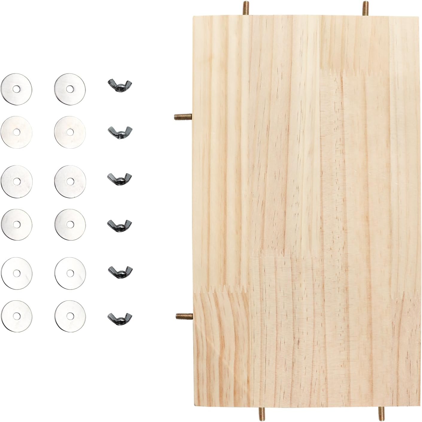 21.7 × 13.8 Inches Large Bird Perch Stand Platform, Natural Wooden Small Animals Cage Accessories, Rectangle Stand Perch Shelf for Parrot Parakeet Cockatiel Rat Hamster Guinea Pig Conure Chinchillas