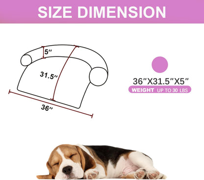 Tinaco Luxurious Calming Dogs/Cats Bed Mats, Dog Pad Washable Removable Couch Cover, Plush Long Fur Mat for Pets, Waterproof Lining, Perfect for Small, Medium and Large Dogs and Cats (Pink, 36"x31")