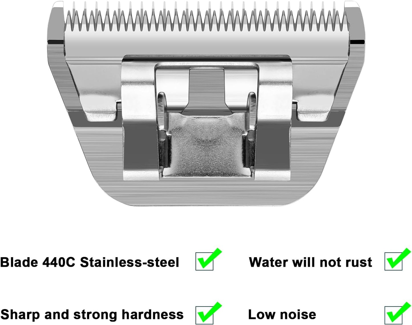 Size 10W/7FW/5FW/4FW Detachable Dog,Cat,Sheep & Horse Grooming Wide Blades Set,Compatible with Andis,Oster A5,Wahl KM10 Series Clippers,Cut Length 1/16"(1.5mm) to 3/8”(9.5mm),4 Pack