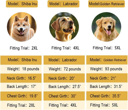 Pet Large Dog Raincoat Apparel Poncho Waterproof for Medium Large Sized for Dog Raincoat Clothes Jacket (5XL, Green)