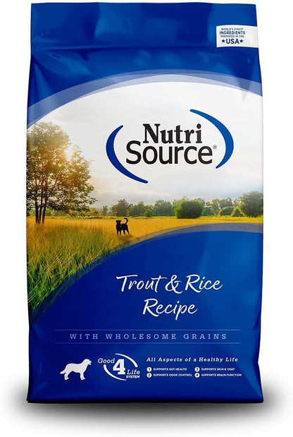 Nutrisource Trout & Rice Dog Food 15 Lb