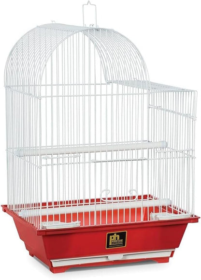 Mediterranean Mastery Bird Cage with Elegant Mediterranean-Inspired Design, Spacious Interior, Durable Construction, and Stylish Red