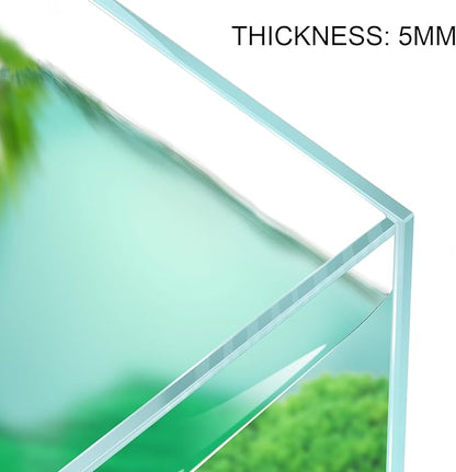 LYPHARD AQUARIUMS 3.5 Gallon Rimless Aquarium, Ultra Clear Low Iron Nano Fish Tank for Betta Shrimp, L15×W5.5×H9.8 Glass Thickness 5mm with EVA Foam Leveling Mat