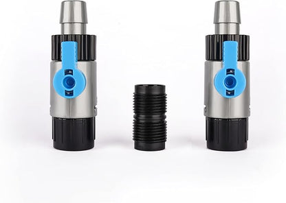 LANDEN Double Tab Connector for Aquarium, Canister Filter Hose Connector, Fish Tank Water Flow Control, Quick Release Valve-16/16