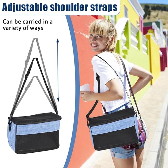 DONGKER Guinea Pig Travel Carrier Bag,Foldable Hamster Outgoing Shoulder Bag with Detachable Adjustable Shoulder Strap for Hamster Ferret Squirrel Chinchilla Rabbit