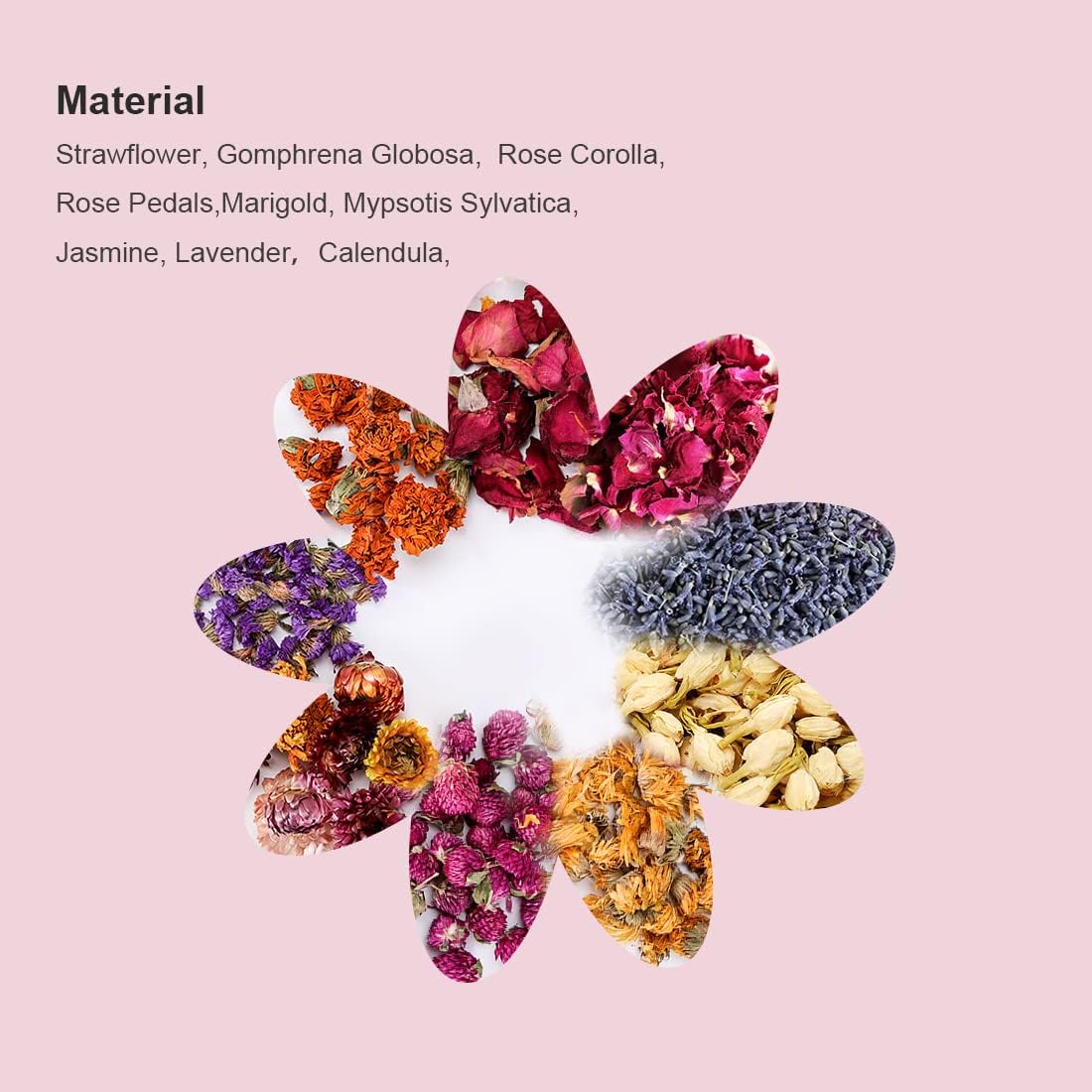 DZWLKJ Natural Flower & Herb for Hamster Bedding, 10.5OZ Soft Green Herbs Hamster Forage for Habitat Decor, Guinea Pig Bedding Odor Control for Bunny, Rabbit, Gerbil, Mouse or Other Small Animal