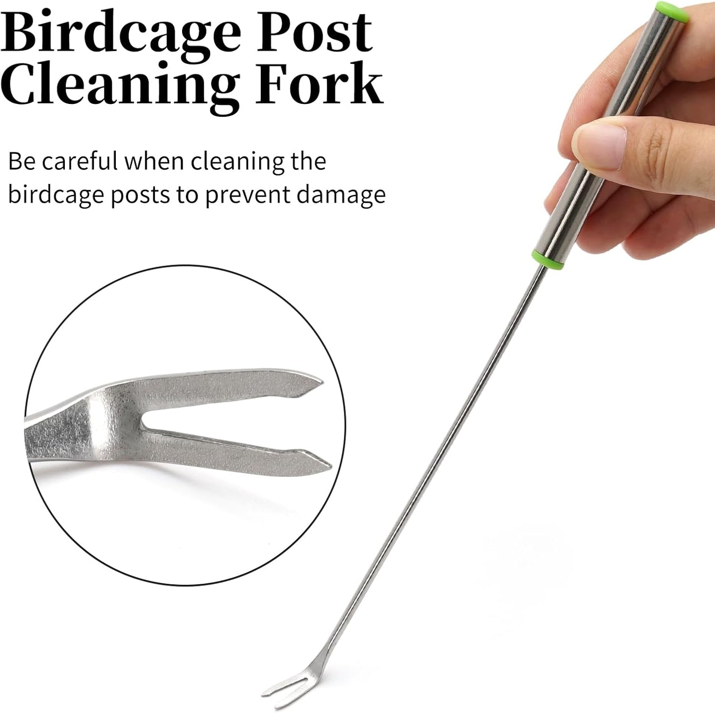 Plus tard 6 Pcs Bird Cage Cleaner Kit, Poop Off Bird Poop Remover, Bird Cage Cleaner Accessories, Complete Cleaning Solution for Birds and Small Pets