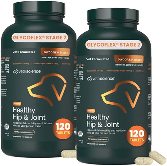 VETRISCIENCE Glyco Flex® 2 Hip and Joint Supplement for Dogs, Chewable Tablets (2 pack)