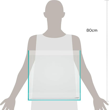 LANDEN 15.6 Gallon Cube Rimless Low Iron Aquarium Tank,15.7" L × 15.7" W × 15.7" H (40cm x 40cm x 40cm) 6mm Thickness with Nano Foam Leveling Mat Included