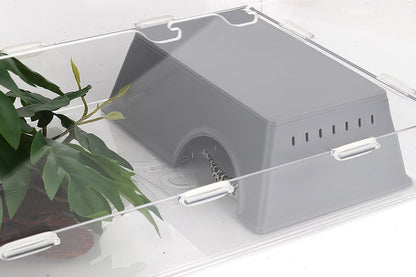 Snake Hide, Leopard Gecko Tank Accessories for Reptile Ball Python Crested Gecko Lizard Bearded Dragon - GrayHideL