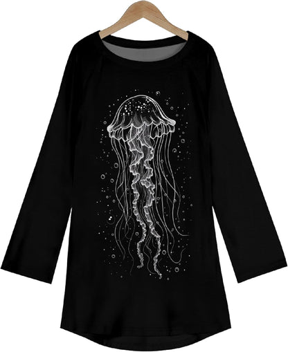 MARSVOVO Women Novelty Graphic Plus Size Sweater Crewneck Long Sleeve Cute Printed Loose Fit Casual Fall Sweaters Top