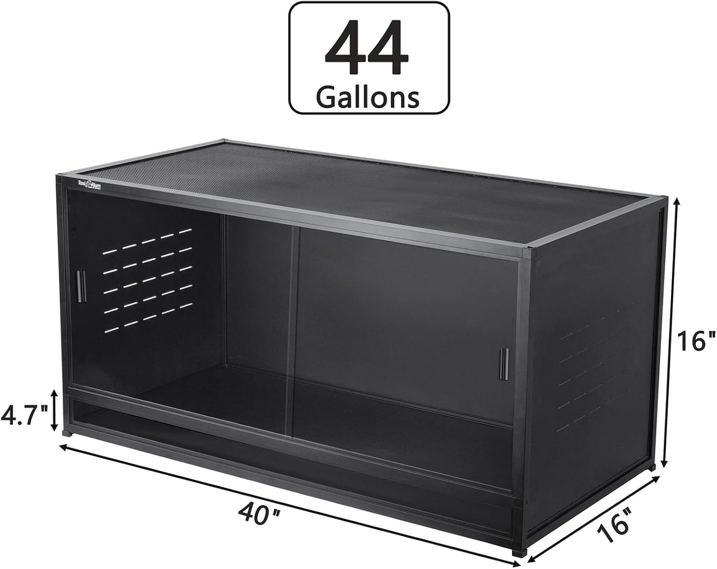 PVC Reptile Enclosure 80x16x16inch Large Reptile TerrariumTempered Glass Doors Habitat 88 Gallon for Bearded Dragon Gecko Lizard Snake, Wide Breeding Lounge Vivarium Area with Combination Lock