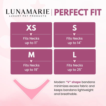 LunaMarie - Luxury Dog Bandanas - Pumpkin Spice Fall Design | Premium & Silky Poly Fabric | 100% Handmade Quality | Custom Shape Dual Layered Reversible Small, Medium, Large Pet (Fall Sweets, Large)