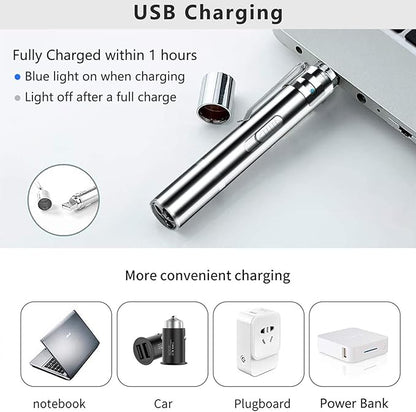 Laser Pointer Cat Toy 2 Pack – USB-Rechargeable, 5 Fun Patterns, UV & Infrared Modes, Safe Play for Cats,Interactive Multi-Use Pet Toys