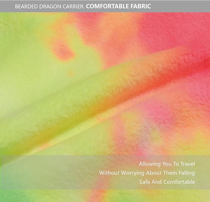 Bearded Dragon Leash and Harness Set, Beardie Carrier, Lizard Adjustable Harness with Leather Wings and Sling Bag, Reptile Small Pet Backpack Batwing Accessories (Pink)