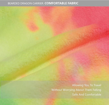 Bearded Dragon Leash and Harness Set, Beardie Carrier, Lizard Adjustable Harness with Leather Wings and Sling Bag, Reptile Small Pet Backpack Batwing Accessories (Pink)