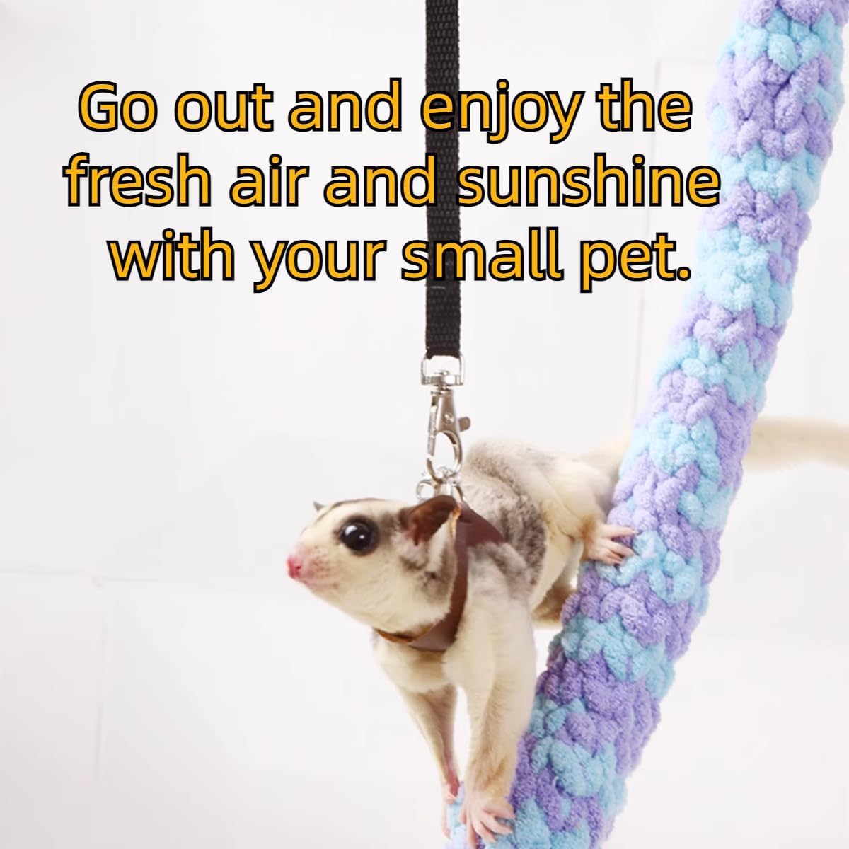 MANON ROSA Sugar Glider Harness & Leash Set - Escape-Proof 3-Piece Adjustable Vest for Squirrels Rats Mice Mouse & Small Animals - Hamster Gerbil Walking Gear, Pet Toy Accessories, Red