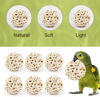 7Pcs Bird Toys for Parrots - Natural Soft Chew Shredding & Foraging Toy for Cockatiel Conure Quaker Parrot Budgie Parakeet Rabbit Bunny Guinea Pig Chinchilla