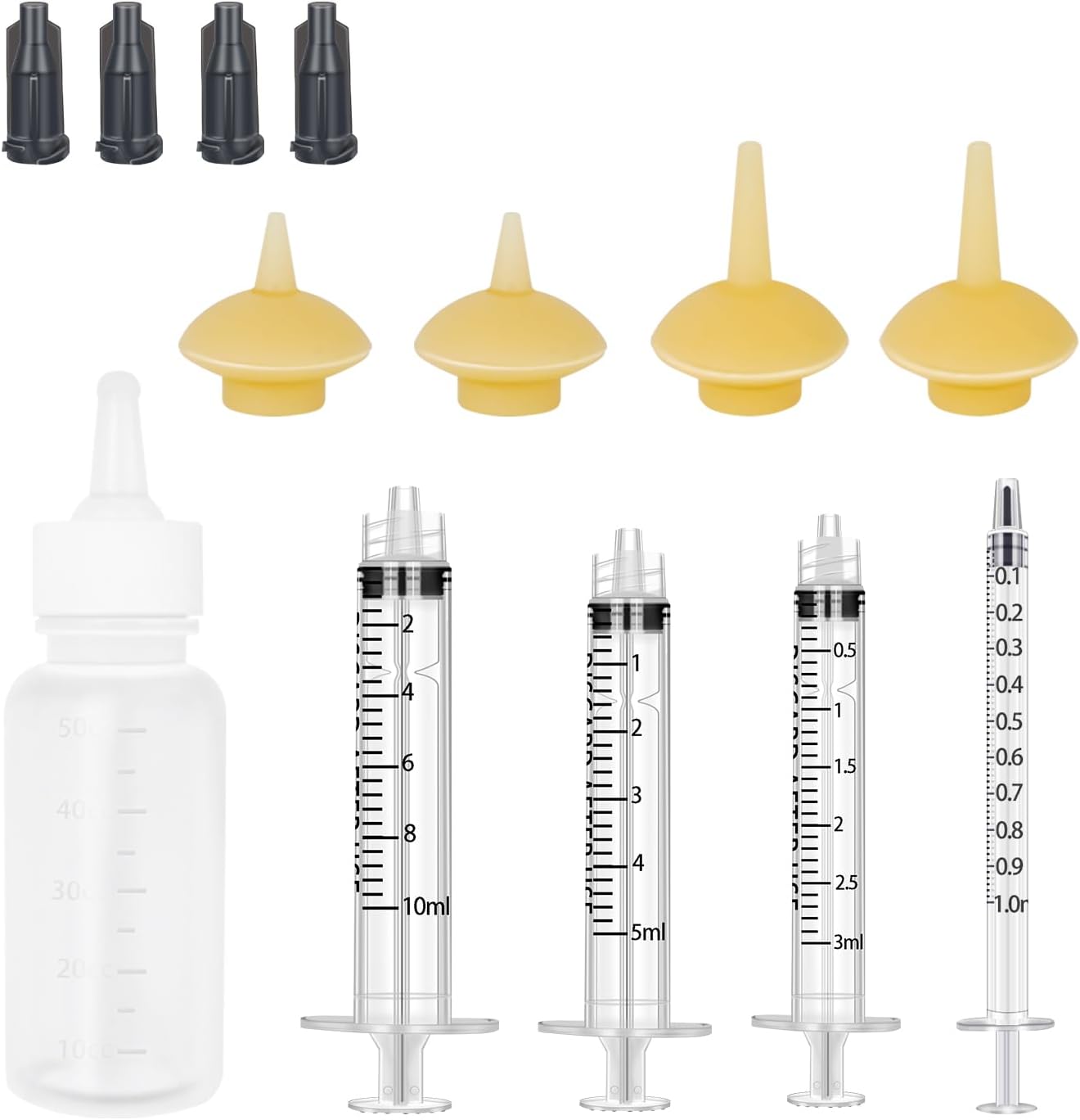 Pet Feeding Bottle and Syringes with Nipples for Small Cat Dog Animals (Model 2)