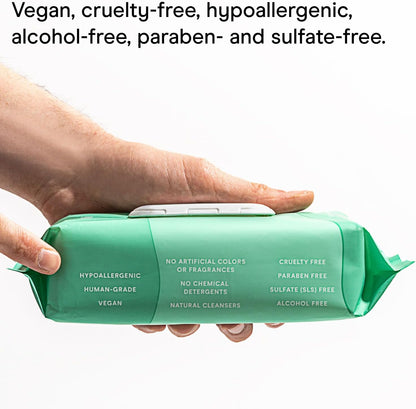 Wild One, Eucalyptus Natural Dog Grooming Wipes, Cruelty-free, resealable lid, 70 wipes per pouch, 210 Count