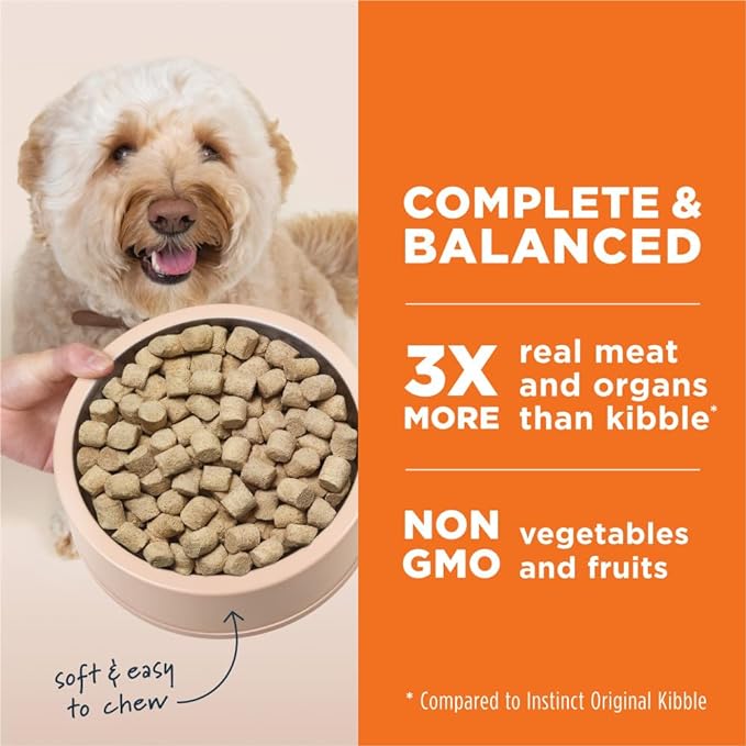 Instinct Freeze Dried Raw Meals, Natural Dry Dog Food, Grain Free - Real Beef, 25 oz. Bag