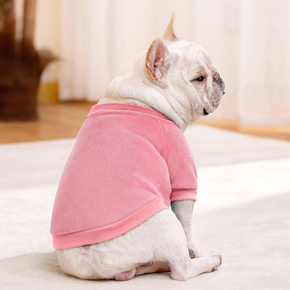 Idepet Dog Fleece Sweater - Soft Puppy & Cat Pullover Sweatshirt - Warm Winter Shirt (Small, Pink)